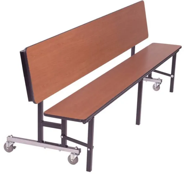 Customizable Mobile Cafeteria Convertible Bench Table - (6' L)