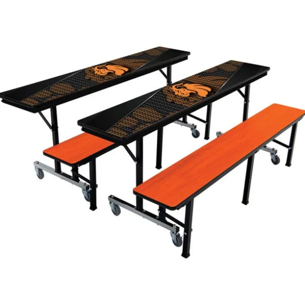Customizable Mobile Cafeteria Convertible Bench Table - (6' L)