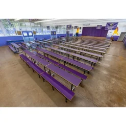 Customizable Mobile Cafeteria Convertible Bench Table - (6' L)