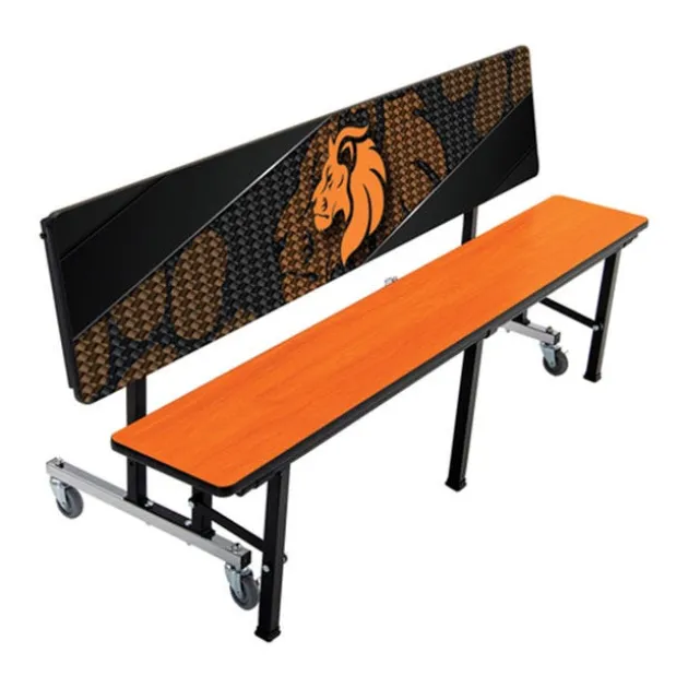 Customizable Mobile Cafeteria Convertible Bench Table - (6' L)