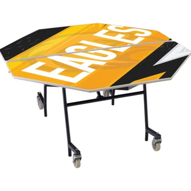 Customizable Mobile Cafeteria Table - 60'' Octagonal
