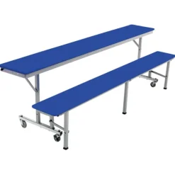 Customizable Mobile Cafeteria Convertible Bench Table - (8' L)