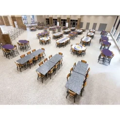 Customizable Mobile Rectangle Cafeteria Table - 8' L x 36'' W