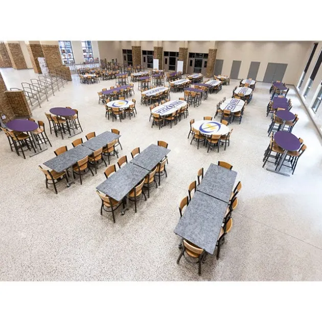 Customizable Mobile Rectangle Cafeteria Table - 8' L x 36'' W