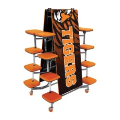 Customizable Mobile Stool Cafeteria Table - 16 Stools (12' L)