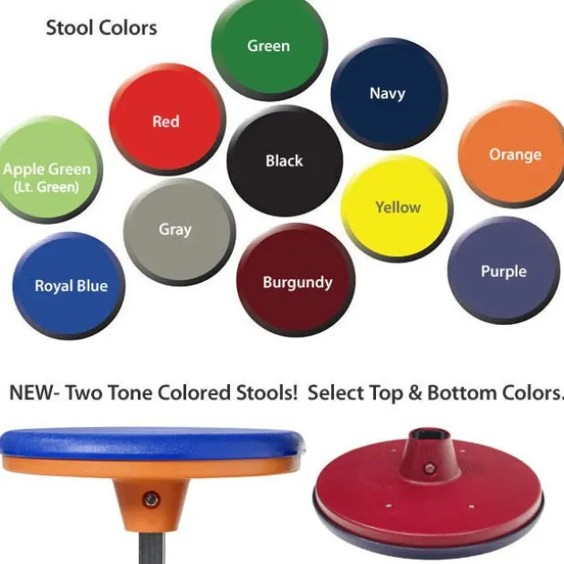 Customizable Mobile Stool Cafeteria Table - 16 Stools (12' L)