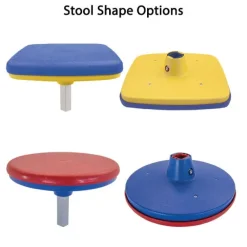 Customizable Mobile Stool Cafeteria Table - 4 Stools (4' L)