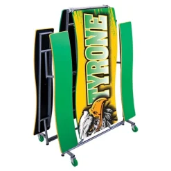 Customizable Ocean Wave Top Mobile Bench Cafeteria Table (12' L)