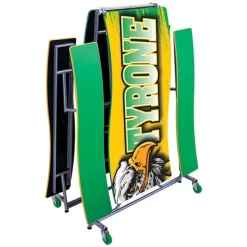 Customizable Ocean Wave Top Mobile Bench Cafeteria Table (10' L)