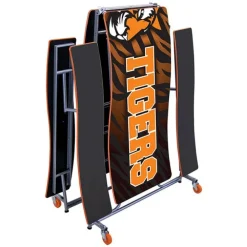 Customizable Ocean Wave Top Mobile Bench Cafeteria Table (10' L)