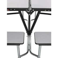 Customizable Ocean Wave Top Mobile Bench Cafeteria Table (10' L)