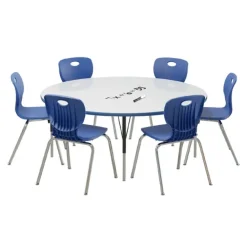 Deluxe Dry Erase Activity Table & Classic Student Chair Packages (60
