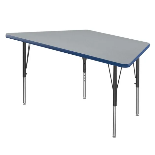 Deluxe HPL Activity Table & Classroom Student Chair Package (30" x 60" Trapezoid - 4 Tables & 12 Chairs)