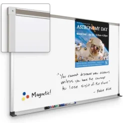 Deluxe Magnetic Porcelain Steel Dry Erase Board with Aluminum Trim by Best Rite