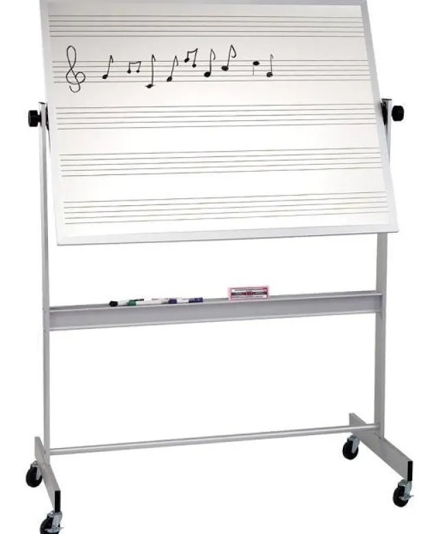 Deluxe Reversible White Board with Music Lines