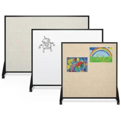 Display Divider Panels Vinyl Tackboard and White Markerboard