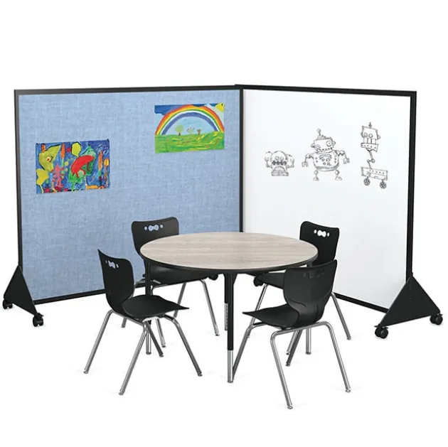 Display Divider Panels Vinyl Tackboard and White Markerboard