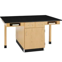 Double Face Science Tables with Storage