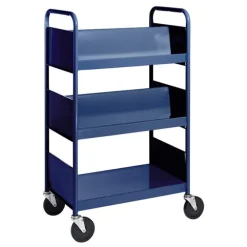 Double-Sided Combination Cart w/ Flat & Sloped Shelves - 47
