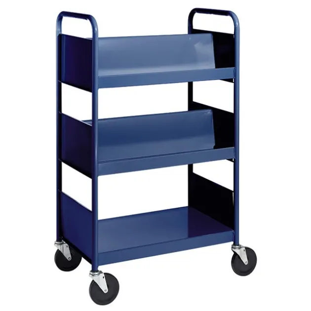 Double-Sided Combination Cart w/ Flat & Sloped Shelves - 47"H