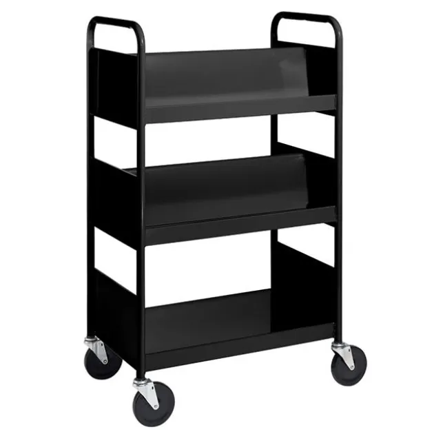 Double-Sided Combination Cart w/ Flat & Sloped Shelves - 47"H