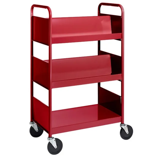 Double-Sided Combination Cart w/ Flat & Sloped Shelves - 47"H
