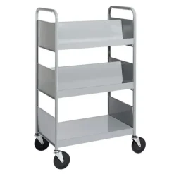 Double-Sided Combination Cart w/ Flat & Sloped Shelves - 47