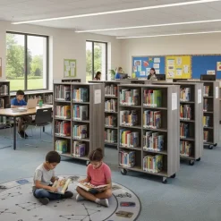 Double Sided Jumbo Mobile Bookshelf