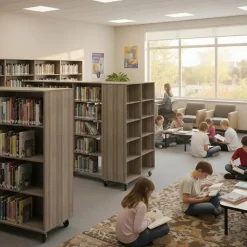 Double Sided Jumbo Mobile Bookshelf