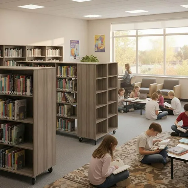 Double Sided Jumbo Mobile Bookshelf