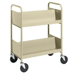 Double-Sided 2-Shelf Combination Cart w/ Sloped Shelves - 38"H