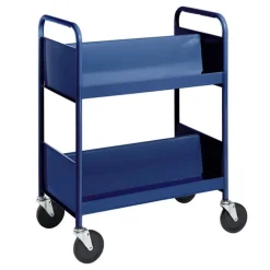 Double-Sided 2-Shelf Combination Cart w/ Sloped Shelves - 38