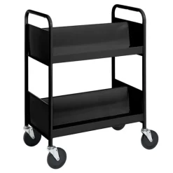 Double-Sided 2-Shelf Combination Cart w/ Sloped Shelves - 38