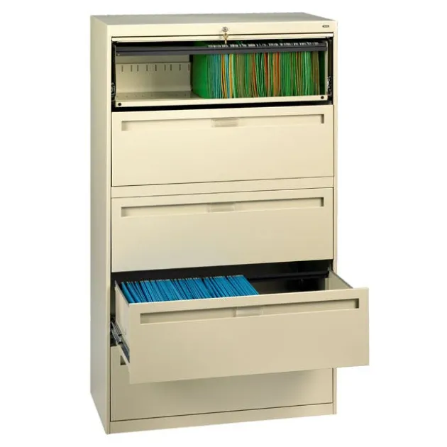 5 Drawer Lateral File Cabinet w/ Top Front Retractable Drawer