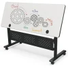Dry Erase Adjustable Height Flipper Folding Tables