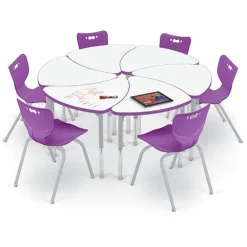 Dry Erase Chevron Desk & Hierarchy Chair Packages
