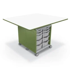 Dry Erase Compass Island Square Cabinet - 42"H