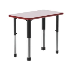 Dry Erase Deluxe HPL Height Adjustable Collaborative Desk Package w/ 20 Rectangle Desks & 20 Chairs