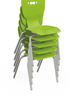 Dry Erase Small Shapes Desk & Hierarchy 4-Leg Chair (18'' H) Package