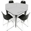 Dry Erase Tall Kite Mobile Flip-Top Nest Tables