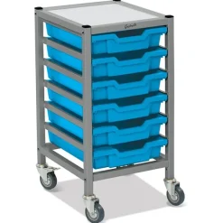 Dynamis Single Cart w/ 6 Shallow Trays