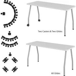 Echo Series Dry Erase Chevron Training Table (30'' x 60'')
