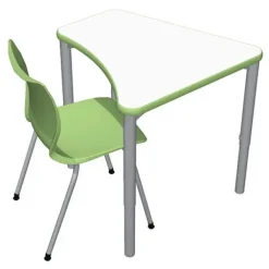 Elemental Petal Adjustable Student Desk with Dry Erase Laminate Top