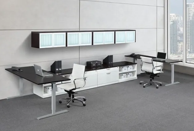 Elements Pneumatic Sit-Stand Desk Suite