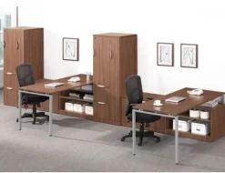 Elements Two Person Workstation w/ Wardrobe Storage