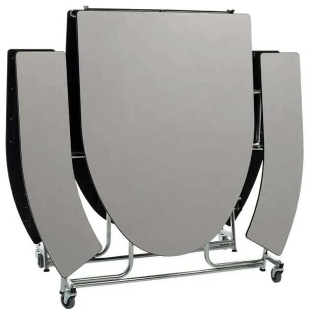 Elliptical Mobile Bench Cafeteria Table (10' L)