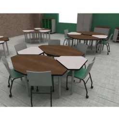 ELO OnVoy Mini Diamond Jr. Student Desk w/ Round Adjustable Legs