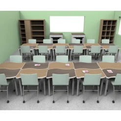 ELO OnVoy Mini Tide Jr. Student Desk w/ Round Adjustable Legs