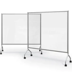 Essentials Clear Dry Erase Mobile Divider 71'' W
