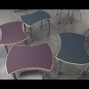 ESTO Fixed Height Two-Student Team Tables w/ FENIX Top & Sealed Edge